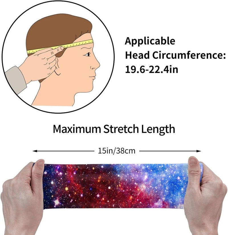 Gianlaima Sports Sweatband Head Bands for Women Men Sweat-Absorbing Headbands Suitable for Running Yoga Fitness Football Exercise - Image 3